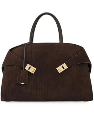 Ferragamo Borsa A Mano Hug (L) - Nero