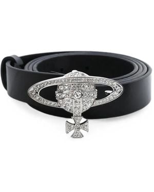 Vivienne Westwood Orb Crystal-Embellished Belt - Black