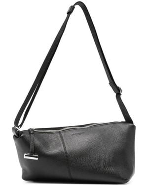 J&m Davidson Slide Twist Logo-Detail Shoulder Bag - Black