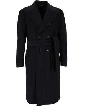 Tombolini Zero Gravity Double-Breasted Coat - Black