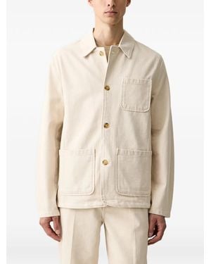 Michael Kors Button-Up Pocket-Detail Jacket - Natural
