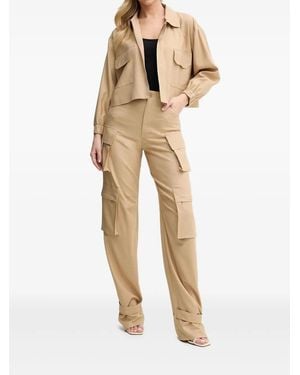 SIMONA CORSELLINI Zip-Front Flap-Pocket Jacket - Natural