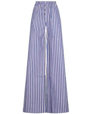 ANDAMANE Lana Striped Pants - Purple