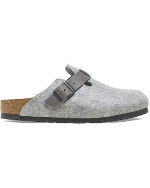 Birkenstock Boston Leather Mules - White