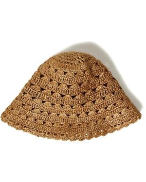 Twinset Crochet Bucket Hat - Brown