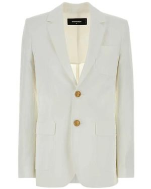 DSquared² Blazer Met Enkele Rij Knopen - Wit
