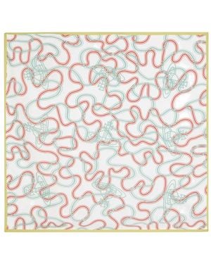 Vivienne Westwood Patterned Scarf - White