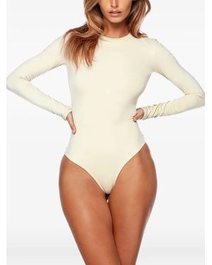 GOD SAVES QUEENS Second Skin Long-Sleeve Bodysuit - White