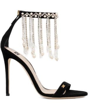 Elisabetta Franchi Embellished Sandals - ブラック