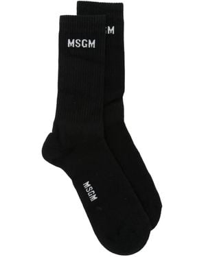 MSGM Socken Aus Logo-Jacquard - Schwarz