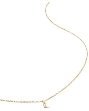 Monica Vinader 14Kt Small Initial L Necklace - Natural