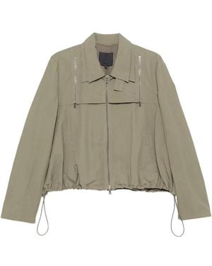 Tibi Zip-Detail Drawstring Jacket - Natural