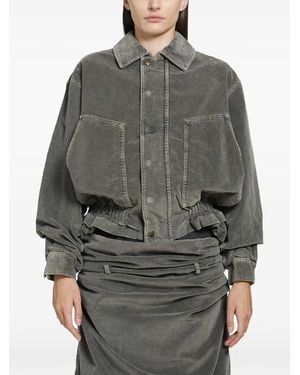 PILLINGS Ruffled Corduroy Jacket - Gray