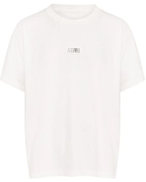 MM6 by Maison Martin Margiela T-Shirt À Détail De Logo - Blanc