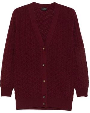 Etro Cárdigan Con Botones - Rojo