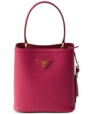 Prada Panier Mini Saffiano Leather Bag - Pink