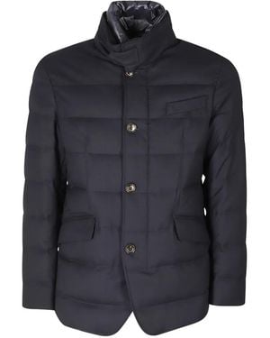Montecore Wool High-Neck Padded Jacket - Blue