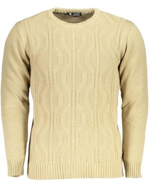 U.S. Grand Pull En Maille Torsadée - Jaune