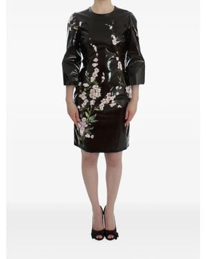 Dolce & Gabbana Floral-Print Mini Dress - Black