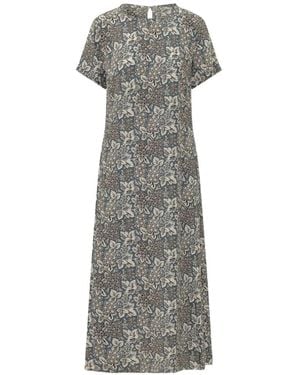 Weekend by Maxmara Floral-Print Midi Dress - Grey