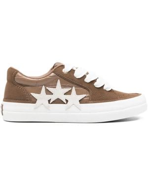 Amiri スターディテール レザースニーカー - ブラウン