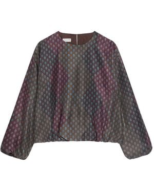 Dries Van Noten Bluse Mit Geometrischem Print - Braun