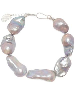 Gohar World Sterling Host Pearl Bracelet - White
