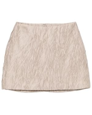 Alysi Textured Skirt - Natural