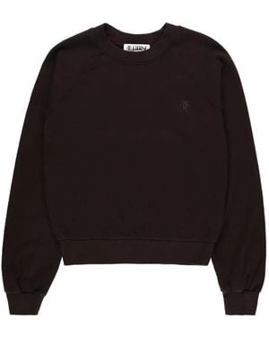 ÉTERNE Shrunken crew-neck sweater - Negro