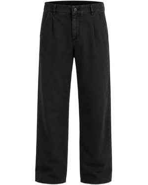 Hannes Roether Pleat-Detail Trousers - Black