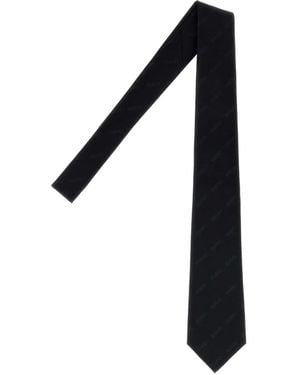 Gucci Logo-Jacquard Silk Tie - Black