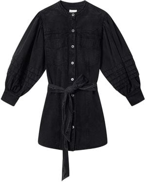 Isabel Marant Moe Ruffle-Details Mini Dress - Blue