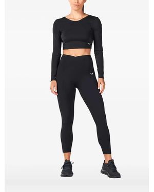 SQUATWOLF Long-Sleeve Scoop-Back Crop Top - Blue