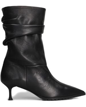 Fratelli Russo Ruched Boots - Black