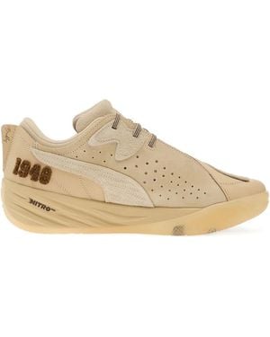 PUMA All-Pro Nitro 2 Chris Brickley Leren Sneakers - Naturel