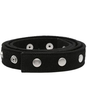 Rick Owens Studded Cotton Belt - Black