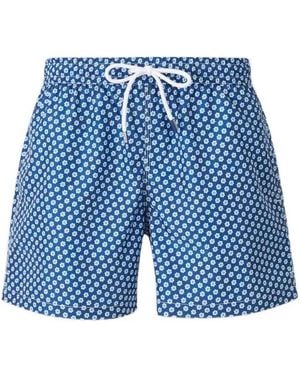 Fedeli Bañador Con Motivo Floral - Azul