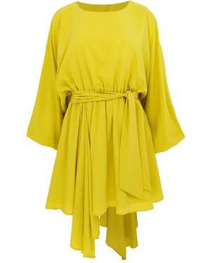 Azeeza Asymmetric Dress - Yellow