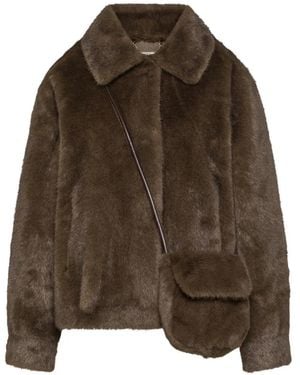 Seventy Faux-Fur Collar Jacket - Brown