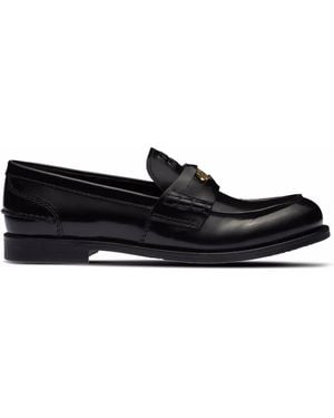 Miu Miu Leather Penny Loafers - Black