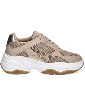 Guess Harpaa Chain Detail Sneakers - Natural
