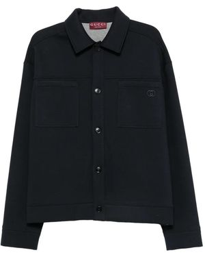 Gucci Jacke Mit Logo-Stickerei - Schwarz