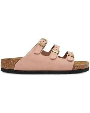 Birkenstock Florida Soft, Nubuck Leather - Pink