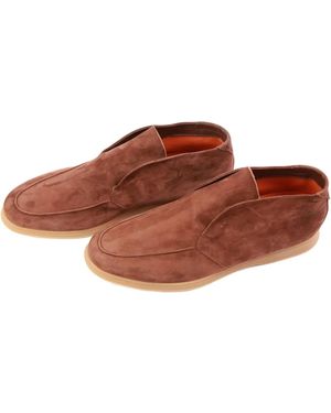 Andrea Ventura Firenze スエード ローファー - ブラウン
