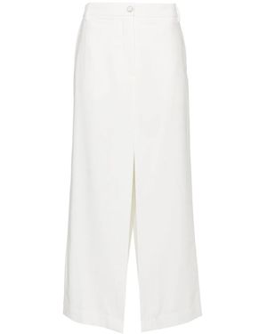 Remain Front-Slit Pencil Maxi Skirt - White