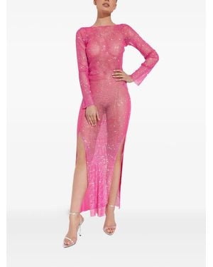 Santa Brands Jurk Verfraaid Met Kristallen - Roze