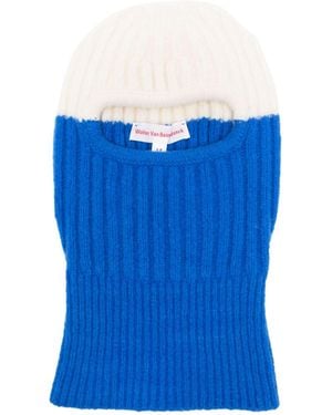 Walter Van Beirendonck Two-Tone Balaclava - Blue