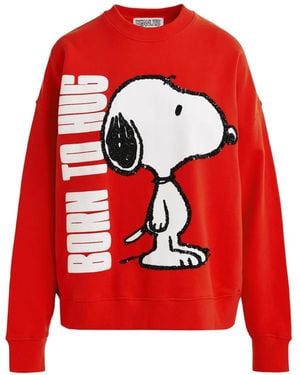 Essentiel Antwerp X Peanuts Sequin-Embellishment Sweatshirt - Red