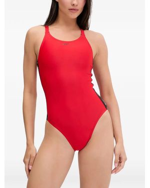 Nike Maillot De Bain À Bande Logo - Rouge