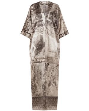 Pierre Louis Mascia Abstract-Print Kaftan - Natural